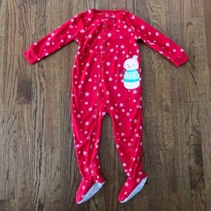 Carter’s 1-Piece Snowman Fleece Footie PJs, 24 Months